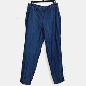 Ann Taylor Women's Lyocell Linen Blend Pants Size 6 Chambray Blue Mid Rise Pants